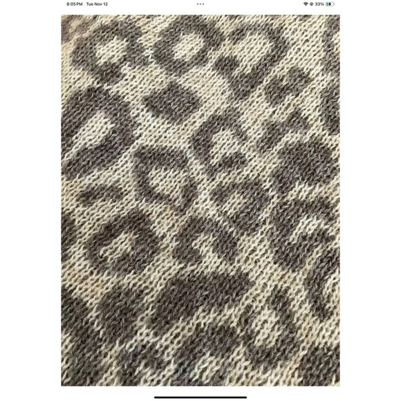 Nardi & Tagliaferri Mohair Wool Blend Leopard Print Poncho Sweater One Size - Picture 3 of 7